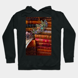 Two Crowns On Old Books Hoodie